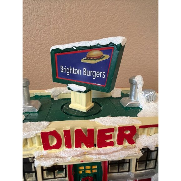 Carole Towne Christmas Village 2022 Brighton Burgers Diner20th Anniversary w/Box - Picture 10 of 17